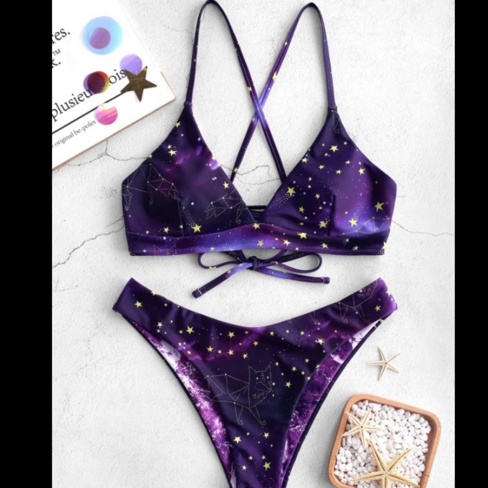 Zaful reversible galaxy bikini NEVER WORN